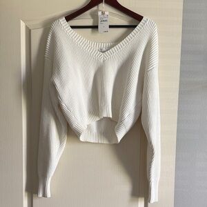 Good American Cozy Deep V Sweater